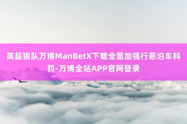 英超狼队万博ManBetX下载全面加强行恶泊车科罚-万博全站APP官网登录