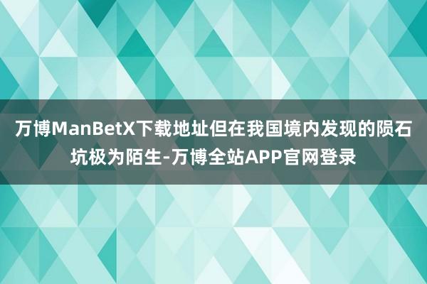 万博ManBetX下载地址但在我国境内发现的陨石坑极为陌生-万博全站APP官网登录