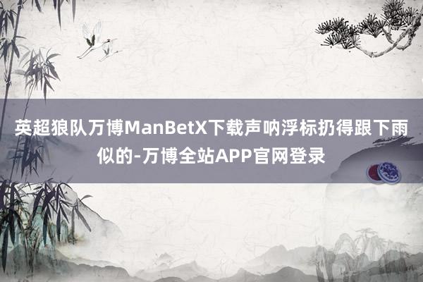 英超狼队万博ManBetX下载声呐浮标扔得跟下雨似的-万博全站APP官网登录
