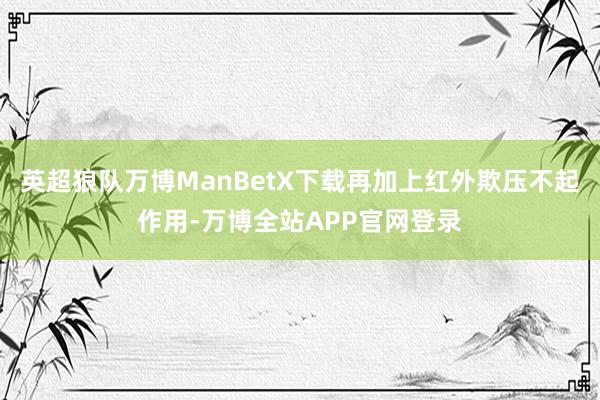 英超狼队万博ManBetX下载再加上红外欺压不起作用-万博全站APP官网登录