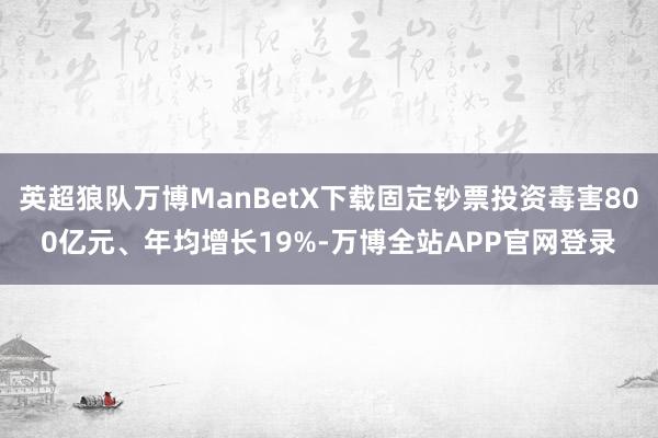 英超狼队万博ManBetX下载固定钞票投资毒害800亿元、年均增长19%-万博全站APP官网登录