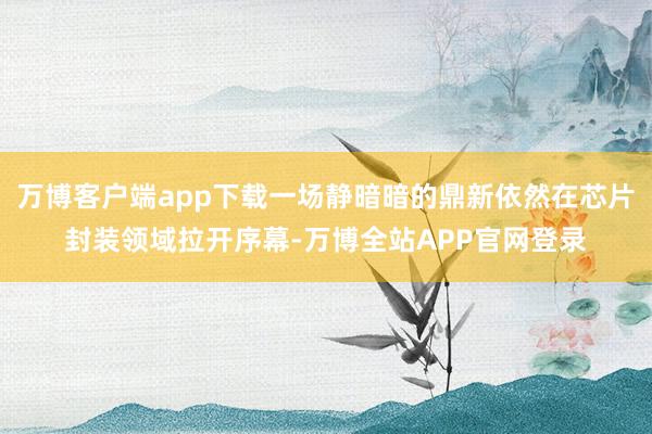 万博客户端app下载一场静暗暗的鼎新依然在芯片封装领域拉开序幕-万博全站APP官网登录