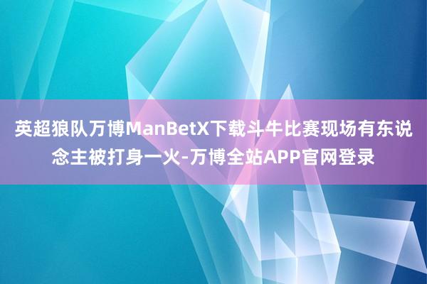 英超狼队万博ManBetX下载斗牛比赛现场有东说念主被打身一火-万博全站APP官网登录